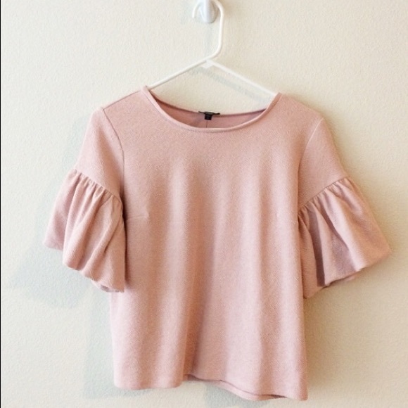Express Tops - Textured short bell sleeve top